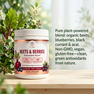 OEM/ODM Polvo de Remolacha y Bayas Fermentadas, Antioxidante, Aumenta la Energía, Refuerza la Inmunidad, Vegano, Sin Gluten, Suplemento Dietético - Product Image 5