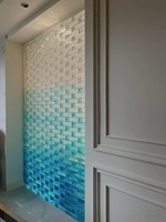 Batu Bata Kaca Kristal Persegi Tebal 50mm Warna Solid Modern untuk Dekorasi Hotel, Luar Ruangan & Rumah