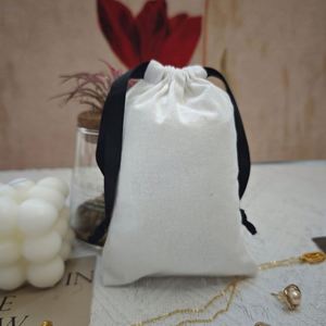 Hot Sale Promotion Cotton <b>Bag</b> Natural Cotton Pouch Size 10*15cm 100% Cotton Drawstring Muslin Drawstring <b>Bag</b> Jewelry <b>Bag</b> - Product Image 1