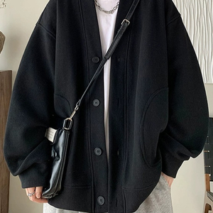 Men's striped knit sweater, stylish and polished crew neck <b>jacket</b> - Product Image 3