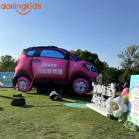 Modèle de voiture gonflable géant rose personnalisable – Idéal pour les salons professionnels, les promotions en centre commercial et la décoration extérieure