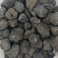 Roche de lave volcanique poreuse calcinée, haute résistance aux chocs thermiques, pour barbecue, foyer, isolation de four, béton ignifuge