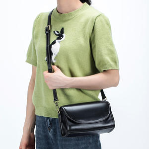 Sacs à bandoulière AndoBag pour femmes, sacs carrés petits en cuir de vache véritable, deux sangles, 3006 - Product Image 4