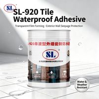 SL-920 Adhésif transparent imperméable, résistant aux UV et anti-jaunissement pour revêtement imperméable des murs extérieurs, carreaux, pierres, ciment et bois