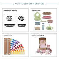 Nouveaux Coffrets Cadeaux Bébé, Vaisselle en Gros avec Logo Imprimé, Ensemble Repas Bébé Sans BPA