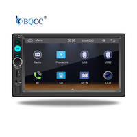 BQCC Autoradio 7 pouces 2DIN avec écran tactile capacitif, stéréo, CarPlay sans fil/filaire, Android Auto, MirrorLink, montage sur tableau de bord, lecture vidéo
