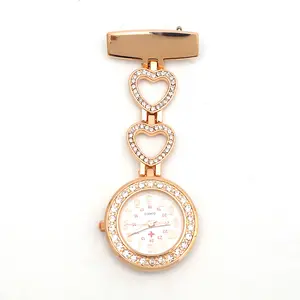 Paramedic Brooch Quartz Pocket Watch Clip-on Heart Star Pendant Hang Quartz Clock For Medical Doctor Nurse Watches