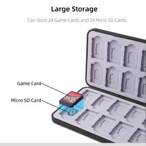 Étui de protection magnétique à 24 emplacements pour Nintendo <span class=keywords><strong>Switch</strong></span> <span class=keywords><strong>OLED</strong></span> Lite Mini Premium Game Cartridge Memory Card Holder, design personnalisé - Product Image 2