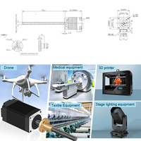 RB Nema 8 Motor Stepper Slider Linear dengan Motor Stepper pembuka gerbang geser Nema8 penggerak Motor Stepper untuk mesin Router