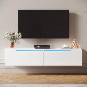 Meuble <span class=keywords><strong>TV</strong></span> mural moderne en bois laqué brillant, console <span class=keywords><strong>TV</strong></span> suspendue, meuble <span class=keywords><strong>TV</strong></span> flottant, table <span class=keywords><strong>TV</strong></span> - Product Image 2