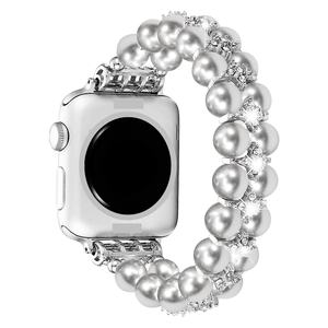 <span class=keywords><strong>Bracelet</strong></span> en perles pour <span class=keywords><strong>Apple</strong></span> <span class=keywords><strong>Watch</strong></span>, <span class=keywords><strong>bracelet</strong></span> élastique en acier pour femmes, <span class=keywords><strong>bijoux</strong></span> en perles, <span class=keywords><strong>bracelet</strong></span> pour iWatch séries 7, 6, SE, 5, 4, 3, 8 Ultra 49 mm - Product Image 2