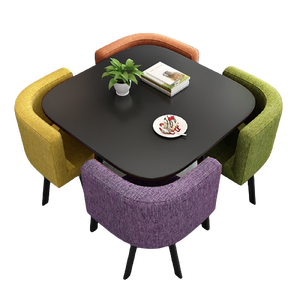 <span class=keywords><strong>Sillas</strong></span> <span class=keywords><strong>de</strong></span> esponja gruesa con mesa redonda, juego <span class=keywords><strong>de</strong></span> mesa <span class=keywords><strong>de</strong></span> ocio estrecha para reuniones - Product Image 5