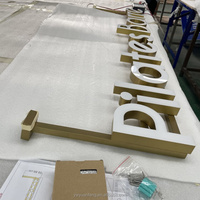 Custom Led Light 3D Channel Letter Iluminado Metal Shop Outdoor Sign Bar Logo Board para negocios
