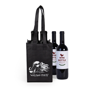 Bán buôn xách tay 4-chai rượu vang túi bởi nhà sản xuất thư xử lý rPet không dệt Túi mua sắm kích thước trung bình (30-50cm) - Product Image 2