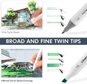 <span class=keywords><strong>Ohuhu</strong></span> - Juego de 200 <span class=keywords><strong>Rotuladores</strong></span> de <span class=keywords><strong>Alcohol</strong></span> de Doble Punta para Niños y Adultos, para Colorear, Incluye 1 Mezclador Incoloro - Product Image 2