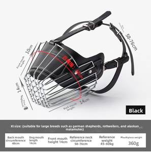 Moncong anjing logam terenkripsi baru langsung dari pabrik dengan pita pola Solid ramah lingkungan untuk keturunan besar - Product Image 6
