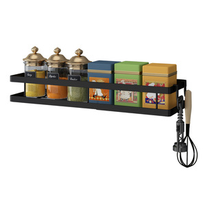 Étagère murale de rangement pour cuisine en acier inoxydable 304, organiseur d'épices multifonctionnel, étagère à condiments pour cuisine - Product Image 2