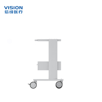 Chariot mobile d'équipement d'endoscopie hospitalière en aluminium, chariot de vidéo-endoscopie médicale avec rangement