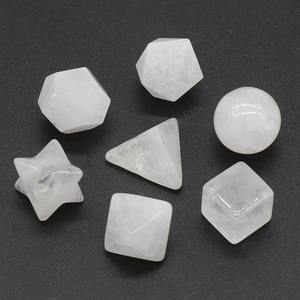 Kit de cristales curativos de 7 Chakras, Geometría Sagrada, cristal sólido platónico, Reiki, juego de piedras caídas, decoración de la suerte - Product Image 3