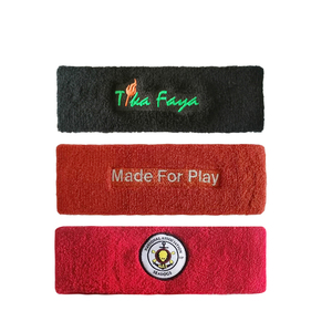 Diademas Deportivas de Yoga al por Mayor para Hombre y Mujer, de Tela de Rizo de Algodón, con Bordado y Logotipo Personalizado - Product Image 3