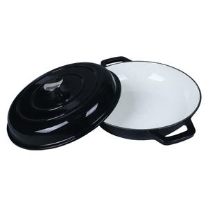 Casserole de grande taille, casserole en <span class=keywords><strong>fonte</strong></span> émaillée, casserole française peu profonde - Product Image 4