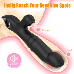 Jolly <span class=keywords><strong>Space</strong></span> Rose Vibromasseur Femme <span class=keywords><strong>Sex</strong></span> Toy Wiggle Sucer Stick Swing Wriggling Gouging pour la Stimulation du point G vaginal clitoridien - Product Image 2