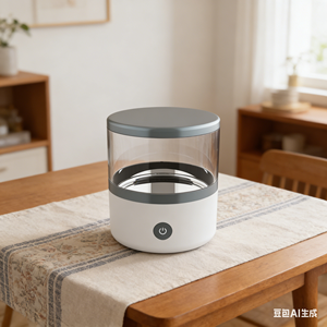 Nettoyeur ultrasonique électrique domestique UV pour appareils dentaires, gouttières et aligneurs, fréquence 45 kHz, minuterie numérique, capacité 180 ml, corps transparent - Product Image 4