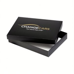 Tapa de caja de regalo de cartón de dos piezas impresa con logotipo personalizado para embalaje de productos de cuidado personal con laminación mate en relieve - Product Image 1