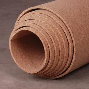 Professional Manufacturer Wholesale Natural Cork Underlayment 1/8'' 1/4 '' 1/2'' Cork Roll For Hardwood Floor SPC Floor