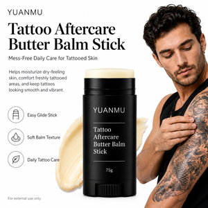 Crema para Tatuajes Orgánica Natural YUANMU, Realza el Color, Hidrata, Cura y Aclara Tatuajes Nuevos y Antiguos, Vitamina E, Cuidado Posterior al <span class=keywords><strong>Tatuaje</strong></span> - Product Image 2