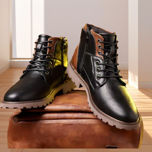 <span class=keywords><strong>Chaussures</strong></span> montantes <span class=keywords><strong>vintage</strong></span> pour hommes avec logo personnalisé, de haute qualité, respirantes, résistantes à l'usure, faciles à nettoyer, antidérapantes et souples - Product Image 1