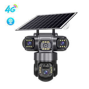 กล้องวงจรปิดพลังงานแสงอาทิตย์ 6MP V380 Pro สำหรับภายนอกอาคาร มาตรฐานกันน้ำ IP66 รองรับ 4G สนทนาแบบสองทาง หมุนปรับมุมได้  เซ็นเซอร์ CMOS <span class=keywords><strong>3</strong></span> เลนส์ มองเห็นในเวลากลางคืน พร้อมไฟ LED และแบตเตอรี่ - Product Image 1