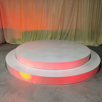 Scène de mariage extérieure populaire élégante LED scène de mariage acrylique en verre plexiglas transparent