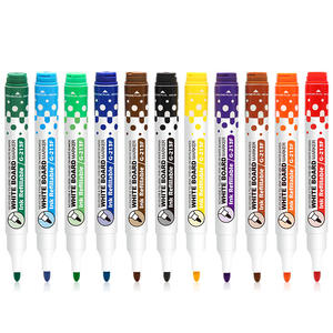 Marqueurs effaçables à sec de haute qualité, multicolores, rechargeables, avec logo personnalisé pour usage scolaire, prix bas - Product Image 1