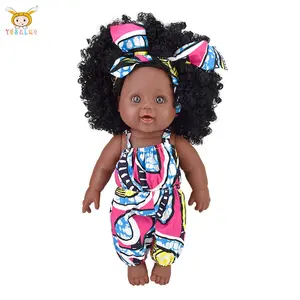 In Voorraad Kinderen Speelgoed Babypop Fabrikant 12 Inch Afrikaanse Baby Poppen