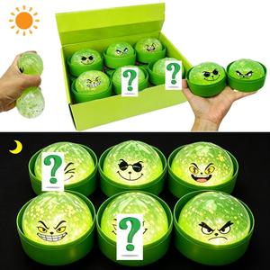 Juguetes Blandos de Navidad que Brillan en la Oscuridad de 8.5cm, Elfo Verde con Purpurina, Juguetes Sensoriales Blandos Misteriosos de Dumpling, Envío desde Almacén de EE. UU. - Product Image 1