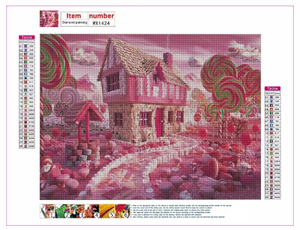 Genuino 30*40 cm cartone animato rosa casa 5D pittura <span class=keywords><strong>diamante</strong></span> e parete Art kit per adulti decorazione completa trapano parete - Product Image 3