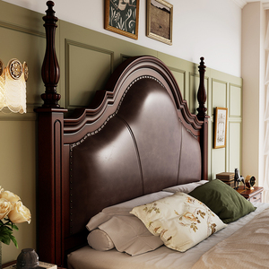 Giường ngủ hiện đại phong cách giữa thế kỷ, bọc da cao cấp, cỡ Queen, kiểu cổ điển - Product Image 2