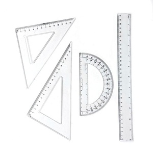 Juego de Reglas Rectas de 30 cm, 4 Piezas, Material de Oficina, Útiles Escolares, Reglas de Plástico para Medir - Product Image 3