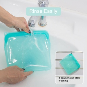 Silicone Food-grade Reusable Leakproof Refrigerator Sandwich Storage Bag Food Storage Container Baby