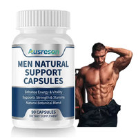 Ausreson OEM Plus Capsules de Soutien Naturel pour Hommes : Compléments Herbales Énergisants, Améliorant l'Endurance et le Bien-être Hormonal, Pureté Élevée