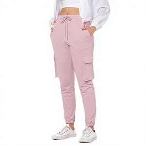 Pantalon de jogging décontracté pour femme en molleton brossé de qualité supérieure avec poches latérales et taille ajustable - Product Image 1