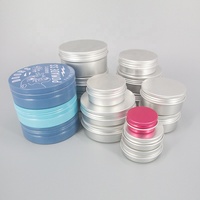 Grosir pesanan khusus kotak aluminium bulat kualitas wadah kaleng kosmetik toples dengan tutup sekrup kemasan produk kaleng kecil aluminium kosong