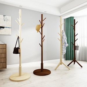 Porte-manteau moderne multifonctionnel sur pied en bois de hêtre et de pin avec revêtement filmé, meuble pour chambre à coucher et salon - Product Image 3