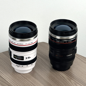 Mug à café en acier inoxydable avec objectif d'appareil photo original, design réaliste, cadeau créatif amusant pour les photographes, tasse à eau portable - Product Image 2