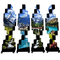 Écran rotatif mécanique LED, affiche numérique multi-niveaux double face, animation couleur, mur vidéo éducatif, garantie de 2 ans