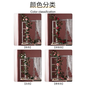 Artificial Rose Vines Silk Long Hanging <b>Decorative</b> <b>Wall</b> Floor Mounted General <b>Decoration</b> - Product Image 4