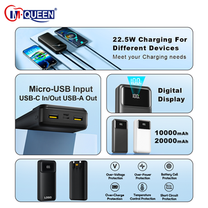 Batterie externe portable ultra-mince haute capacité 10000mAh 20000mAh à double entrée USB Micro USB Type-C Li-Polymère à charge rapide - Product Image 3