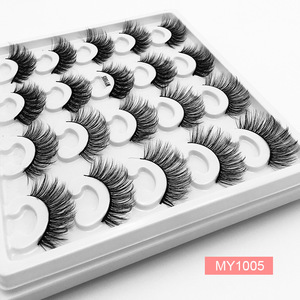 Nouvelle arrivée paquet épais doux Faux 6D 10 paires vison bande cils livre avec usine Style ensemble en gros - Product Image 3