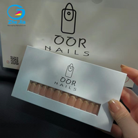 Boîtes cadeaux magnétiques personnalisées pour ongles press-on avec fenêtre, en carton biodégradable, emballage cadeau cosmétique